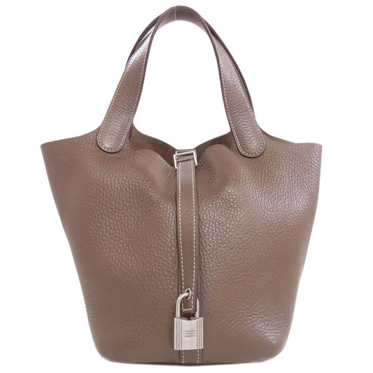 Hermes Picotin Lock PM Etape Silver Hardware Handbag Taurillon Women