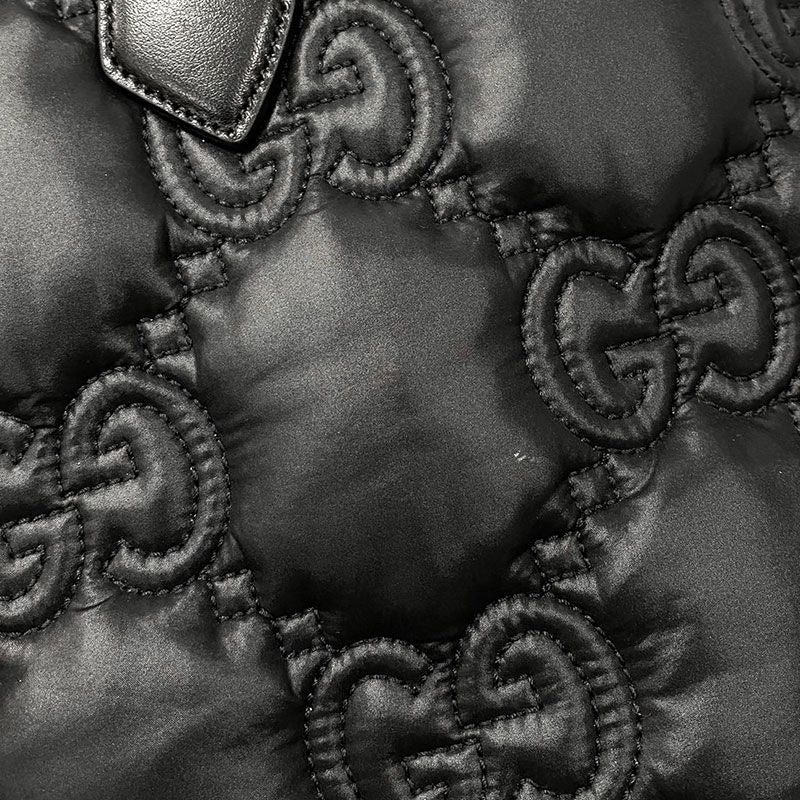 Gucci Ggmatelasse Medium Tote Bag 631685 Black Nylon A4 Size