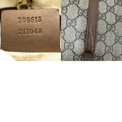 Gucci 308613 Tote Bag GG Supreme Leather Brown Ladies Men Fashion  Gift