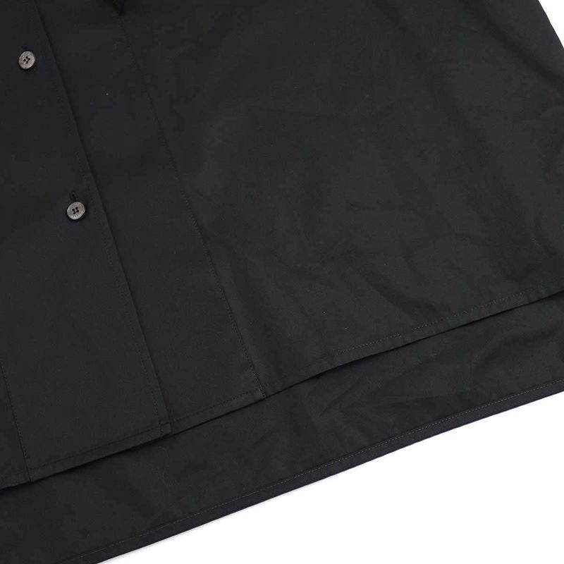 Hermes 23aw Cotton Ribbon Design Blouse Shirt 3h0601dv Black 40