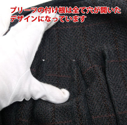 Chanel Knit Pleated Skirt 36 Wool Brown-gray Lamé Yarn