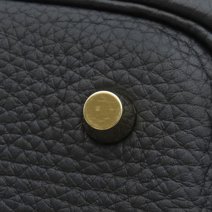 Hermes Handbag Picotin Lock MM Taurillon Clemence Black Gold Hardware Black
