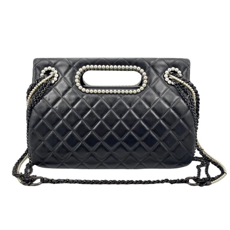 Chanel Pearl Flap Bag Shoulder Bag Handbag Black 2023-24aw (Fall/winter) Black