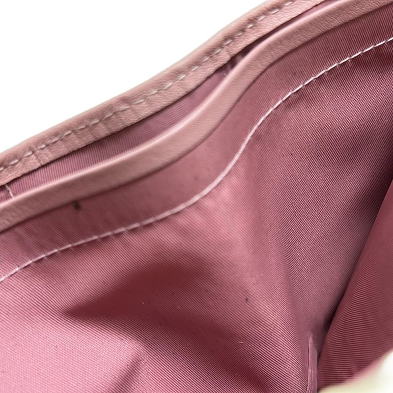 Dior/christian Dior Trifold Wallet Trotter Ivory And Light Pink Leather