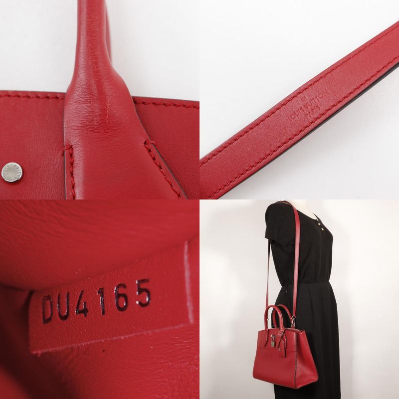 Louis Vuitton City Steamer PM 2WAY Shoulder M51030 Calf Rouge Red Du4165 Ladies