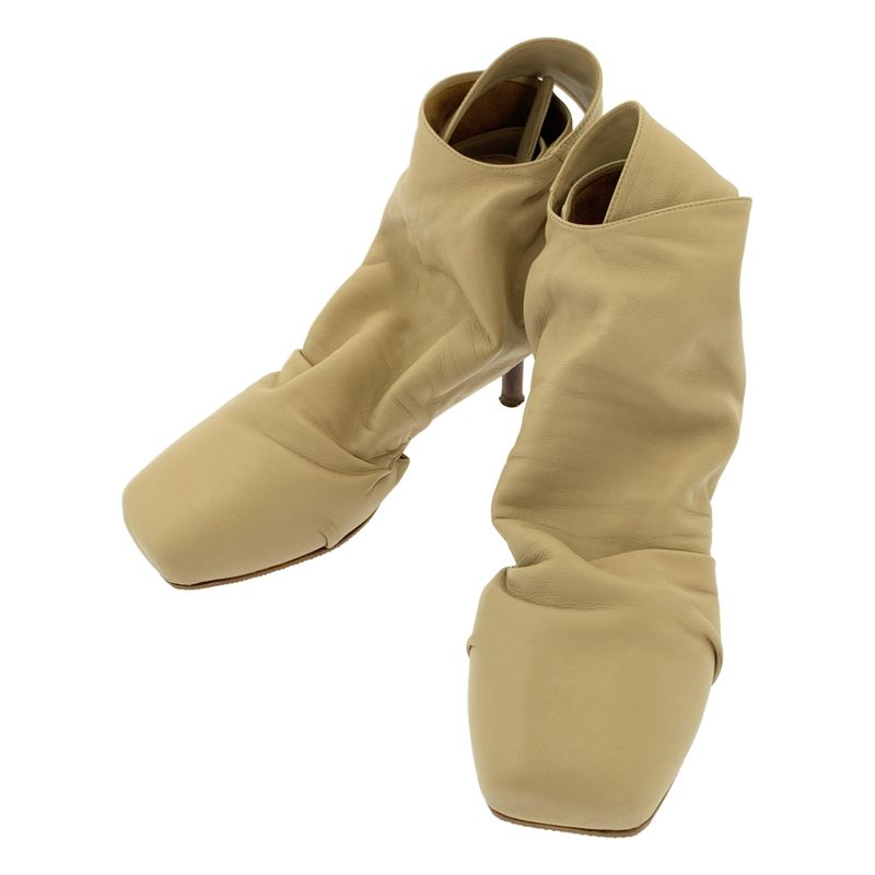 Celine | 2018ss | Phoebe Period Wrap Buckles Ankle Boots | 36 1 2 | Beige |