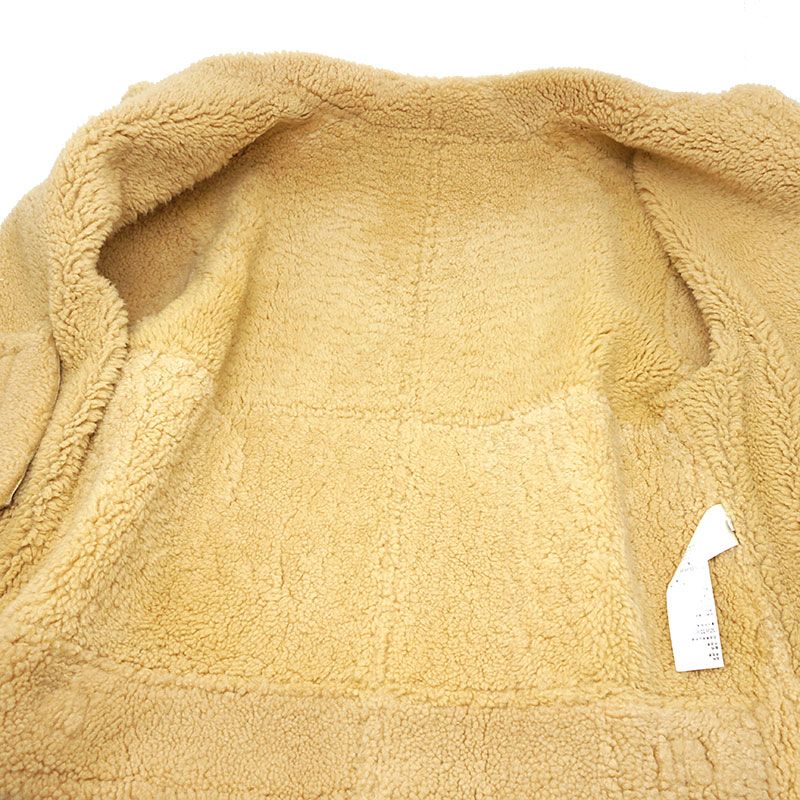 Celine Sheer Ring Mouton Bomber Jacket 48 Black