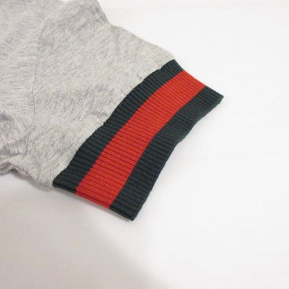 Gucci Kids Sherry Line Stretch Short Sleeve Crew Neck T-shirt Cut And Sewn Gray