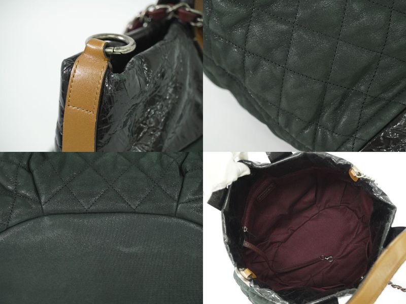 Authentic Chanel In The Mix Coco Mark 2WAY Shoulder Bag Tote Bag Sparkle