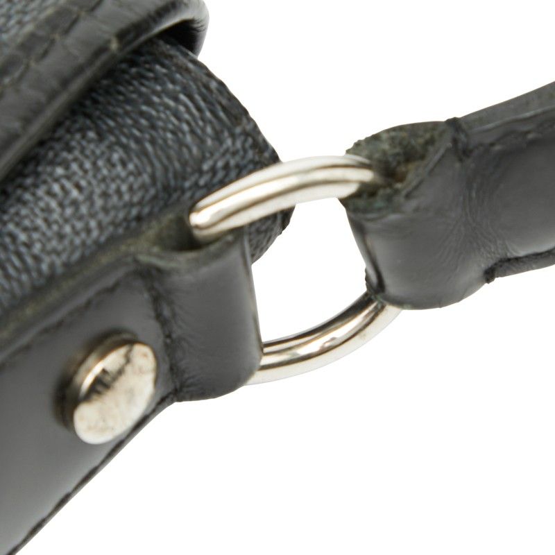 Louis Vuitton Damier Graphite Danielle MM Crossbody Shoulder Bag N58029 Black