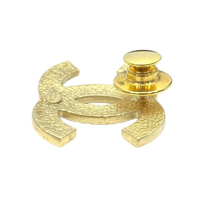 Chanel Brooch Pin Brooch Pin Badge Accessories Coco Mark GP Rhinestone Gold 08P