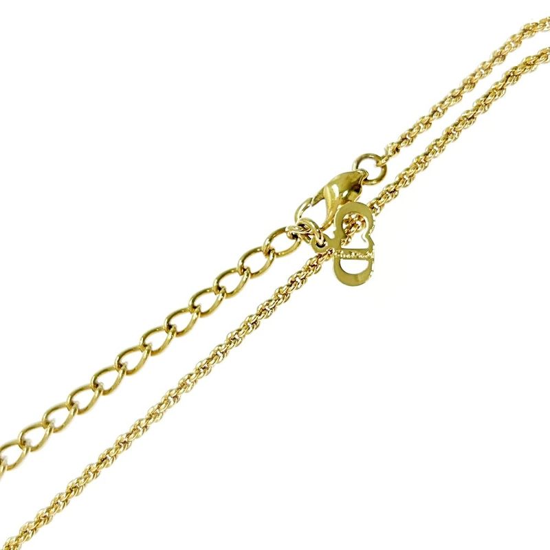 Christian Dior GP Rhinestone Faux Pearl Necklace Women 327997 Necklace