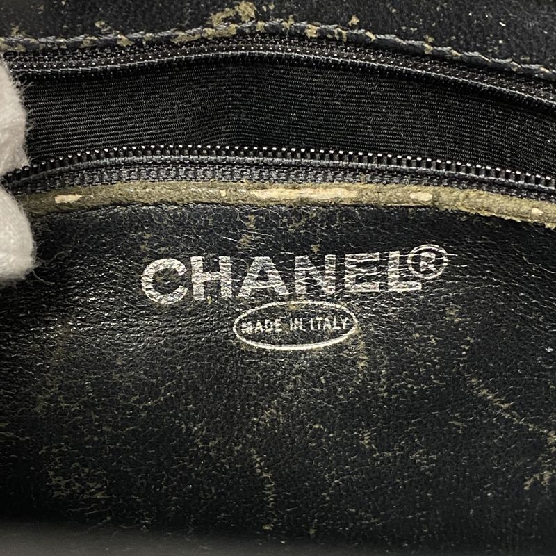 Chanel Tote Bag Revival Tote Caviar Skin Black Silver Hardware Women's