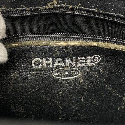 Chanel Tote Bag Revival Tote Caviar Skin Black Silver Hardware Women's