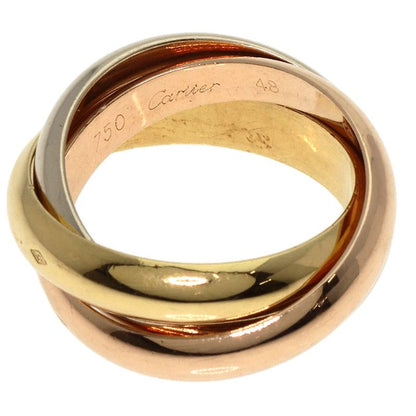 Cartier Trinity MM #48 Ring 18K Yellow Gold 18K White Gold 18K Pink Gold Ladies