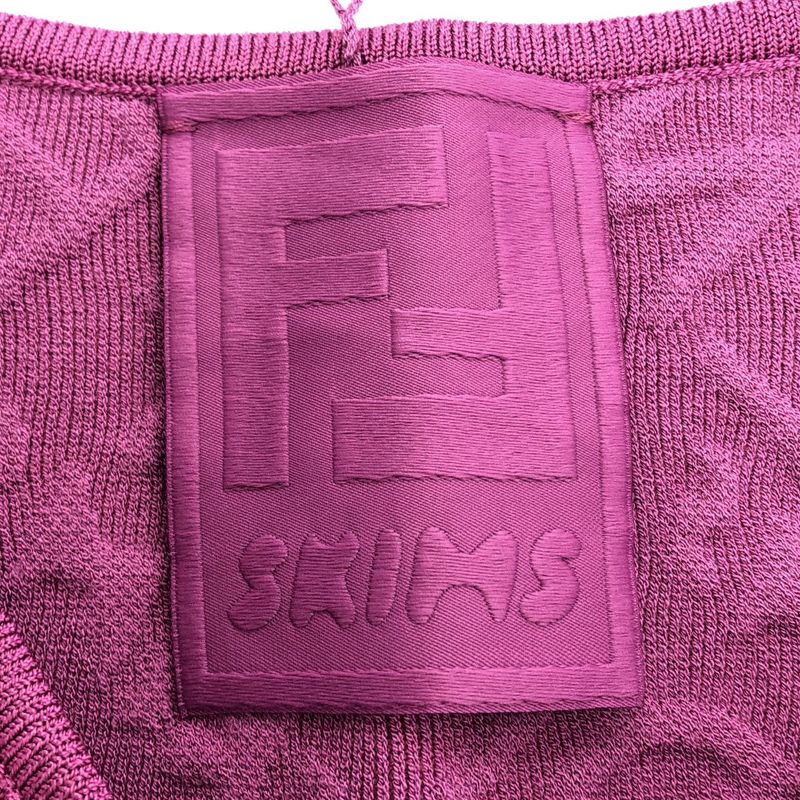 Fendi 21aw Skims Embossed Logo Knit Setup Fzu500 Agim Fifla Purple-Pink Color 42