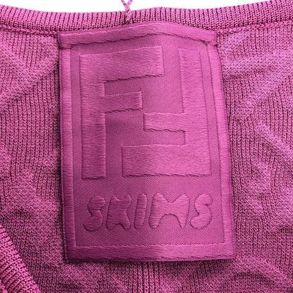Fendi 21aw Skims Embossed Logo Knit Setup Fzu500 Agim Fifla Purple-Pink Color 42