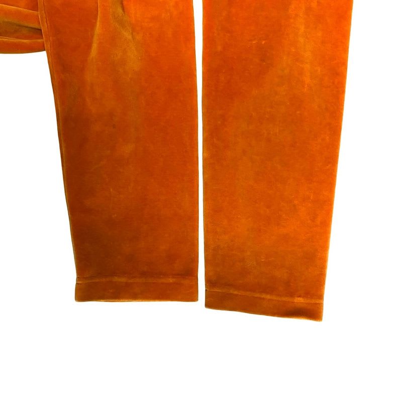 Gucci Vintage Velor Cardigan GG Logo Button Cotton Polyester Orange