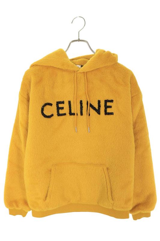 Celine 2y964925r Fuzzy Wool Pullover Hoodie Men's S