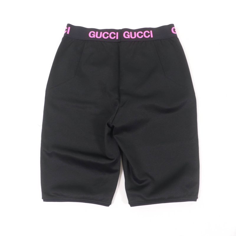Gucci 22SS 688421 Logo Design Biker Shorts Leggings Half Pants Black S Made In