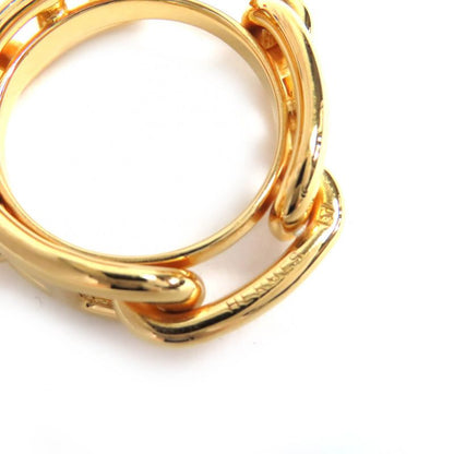 Hermes Lucade Chaine D'ancre Scarf Ring Gold With Box Ladies Large 