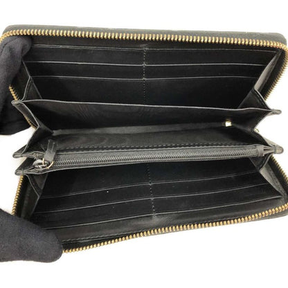 Gucci Round Zipper Long Wallet Sylvie 476083 Black