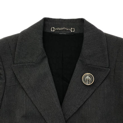 Gucci 2007aw Striped Jacket and Slacks Pants Set-Up Suit Gray 40