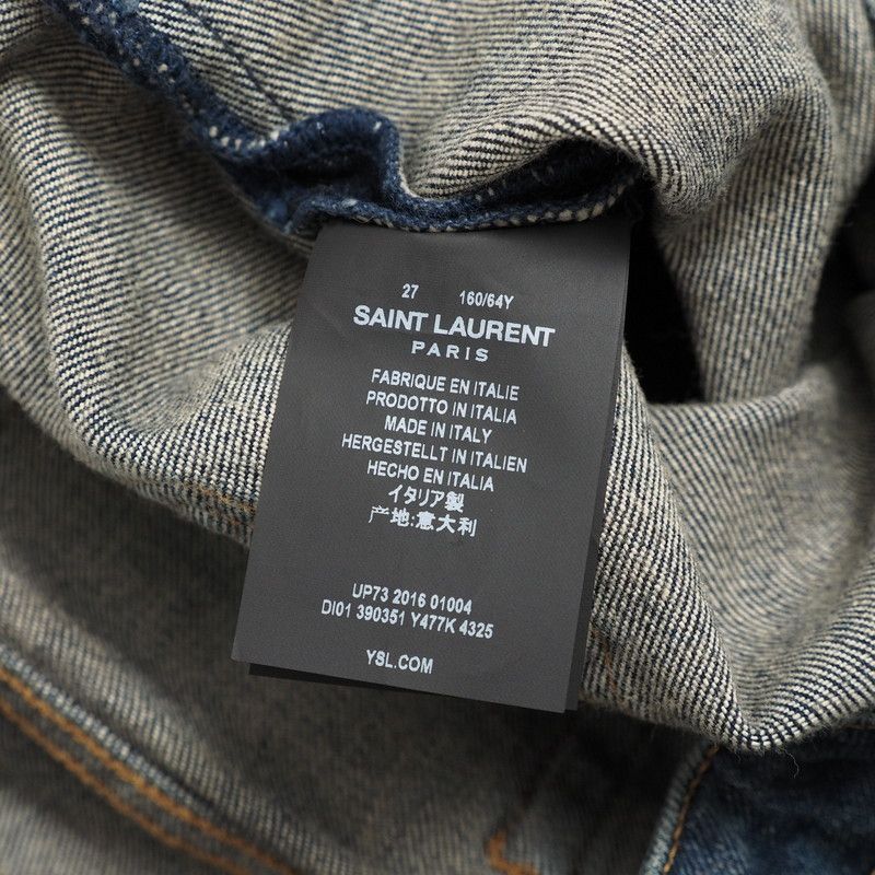 Saint Laurent Paris Denim Pants Size 27 Jeans Skinny Pants Cotton