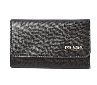Prada Outlet Key Case Prada Key Holder 2m0025 Saffiano Corner Shape Push