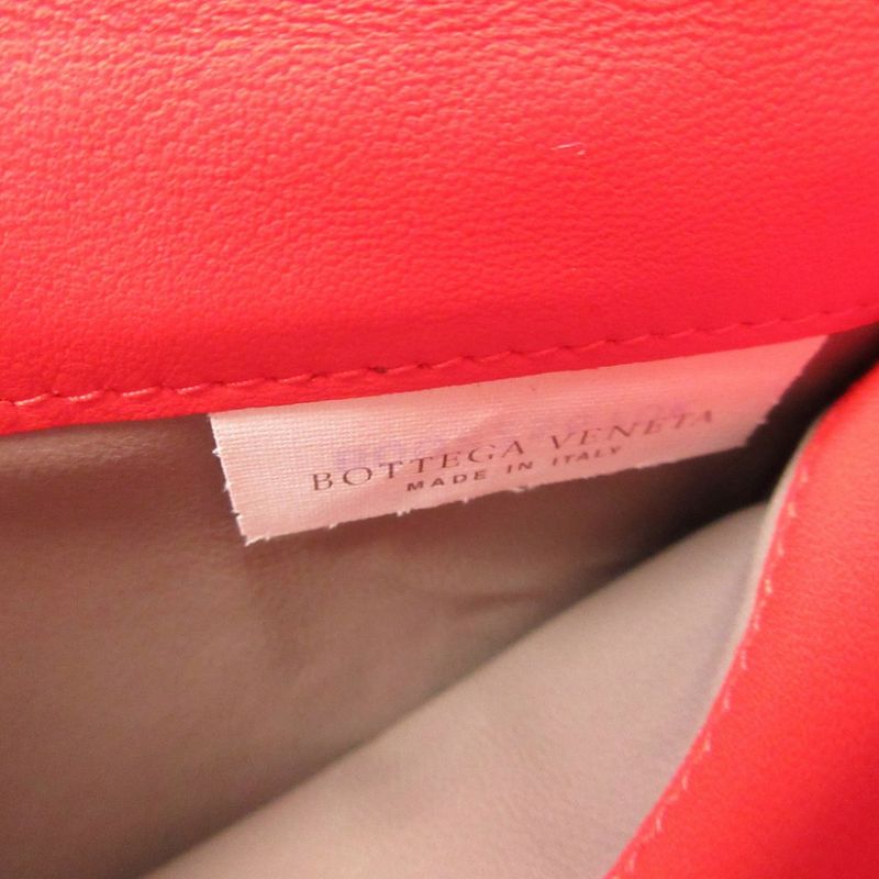 Bottega Veneta Intrecciato 143305 Leather Red Bifold Long Wallet 0337 Bottega