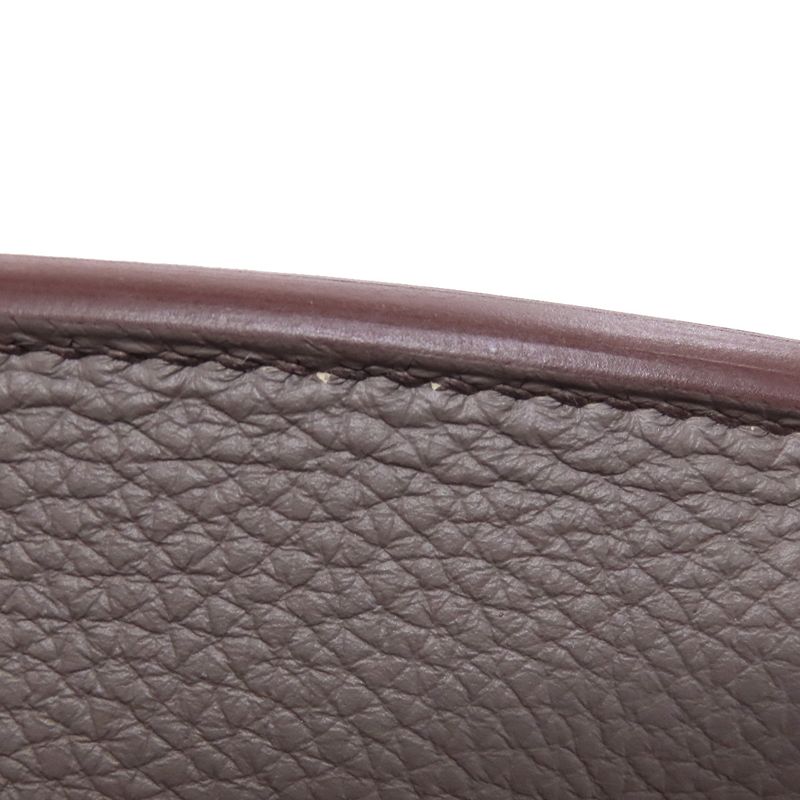 Hermes Birkin 30 Etan Silver Hardware Handbag Taurillon Women