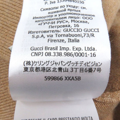 Gucci 20AW 599866 100% Cashmere GG Logo Embroidery Long Sleeves Knit Cardigan