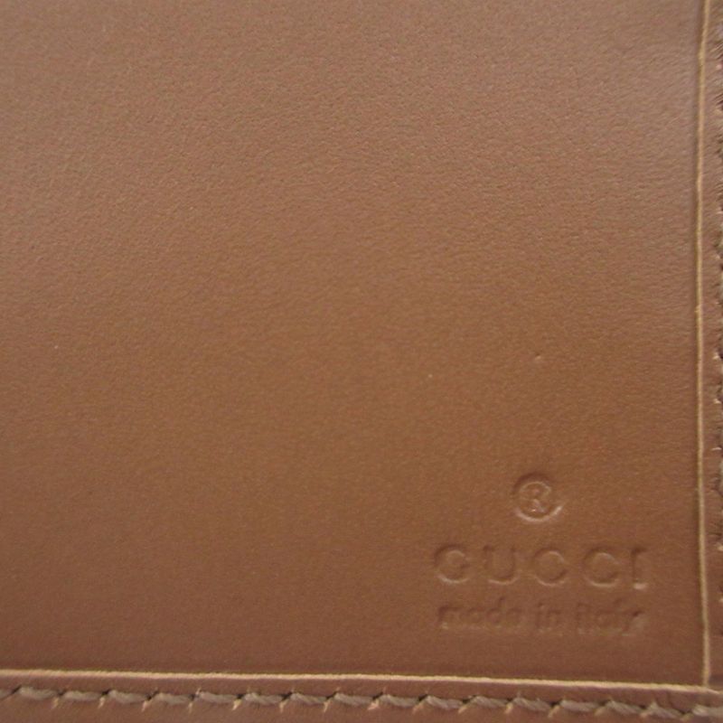 Gucci Flora Mini Infinity Canvas Leather White Brown Bifold Wallet Billfold