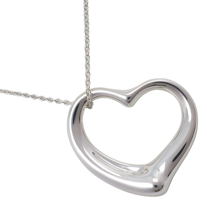 Tiffany & Co Open Heart Large Elsa Peretti 925 Silver Ladies 16.3g Necklace