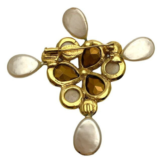 Chanel Brooch Ladies 26 Accessories Rare Clear Formal Chanel GP Faux Pearl