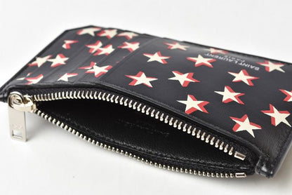 Unused Saint Laurent Coin Case Card Case Ship Pouch 458589