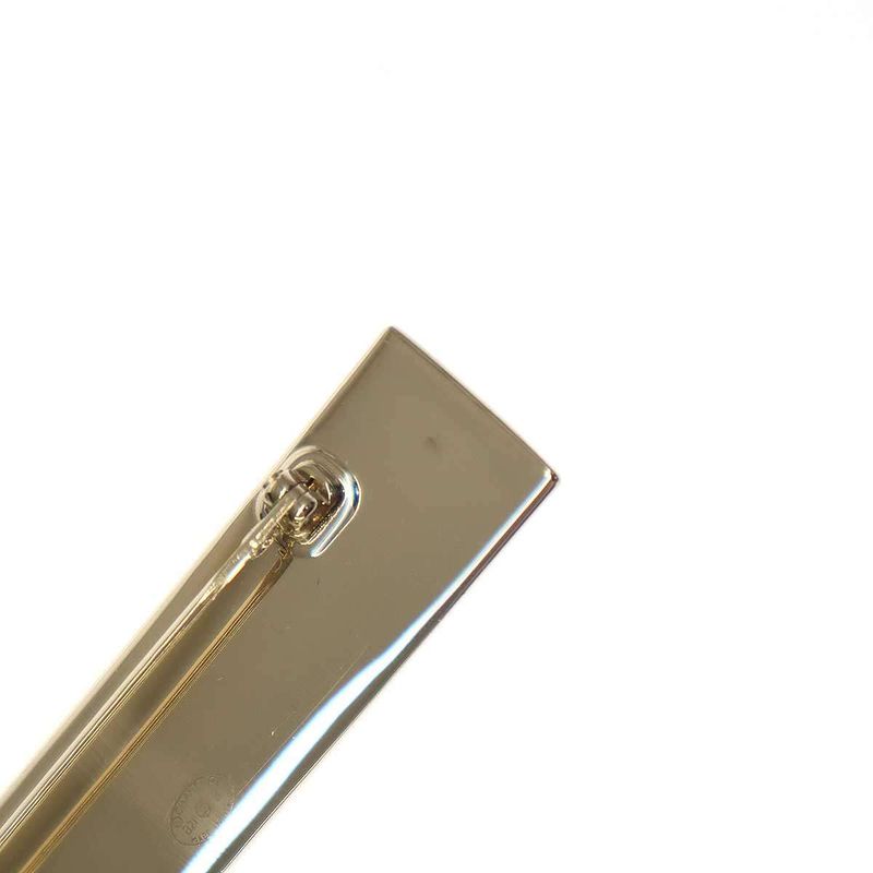 Chanel 21aw Logo Plate Brooch B21 B Gold Type