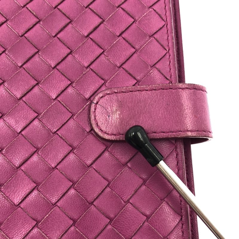 Bottega Veneta Intrecciato Leather Diary Notebook - Purple - Women