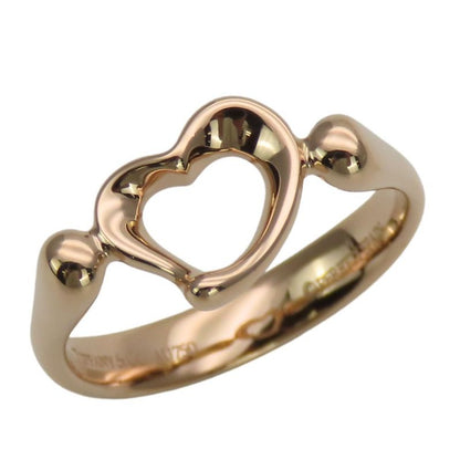 Tiffany & Co Ring - Open Heart 18K Pink Gold Approx 3.5g Pink Gold Elsa Peretti
