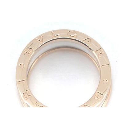 Bulgari Bee Zero One Ceramic Size 10 White 18K Pink Gold (18k Pink Gold)