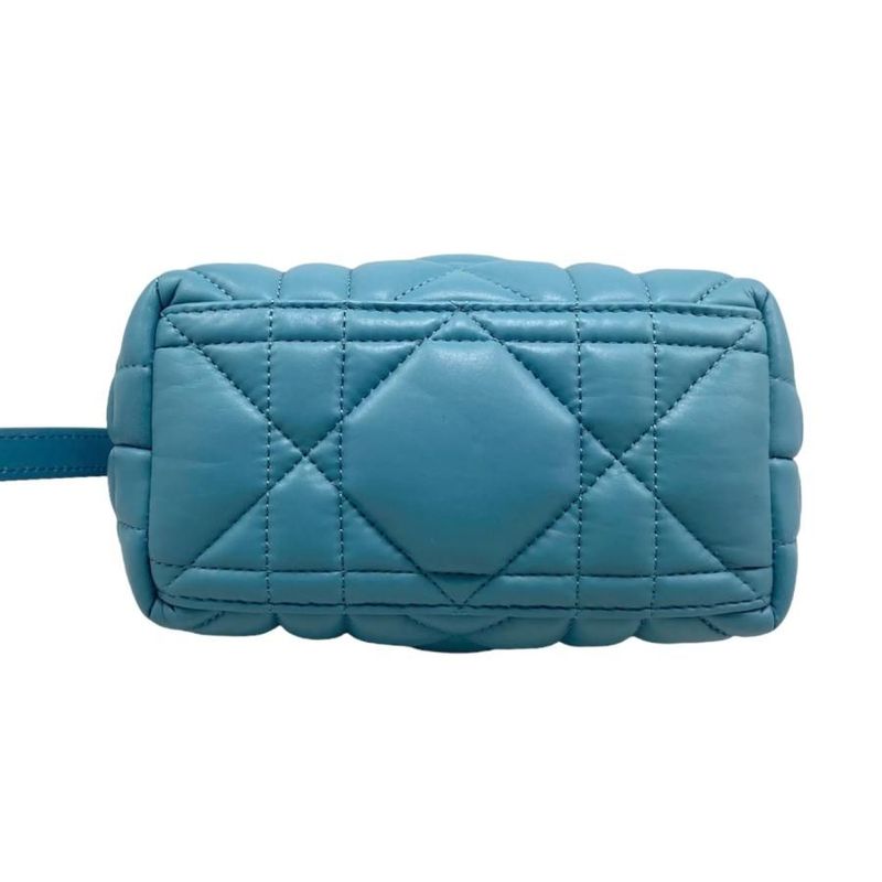 Christian Dior Handbag Nomad Pouch Small S5553omig Blue Gold Hardware Christian