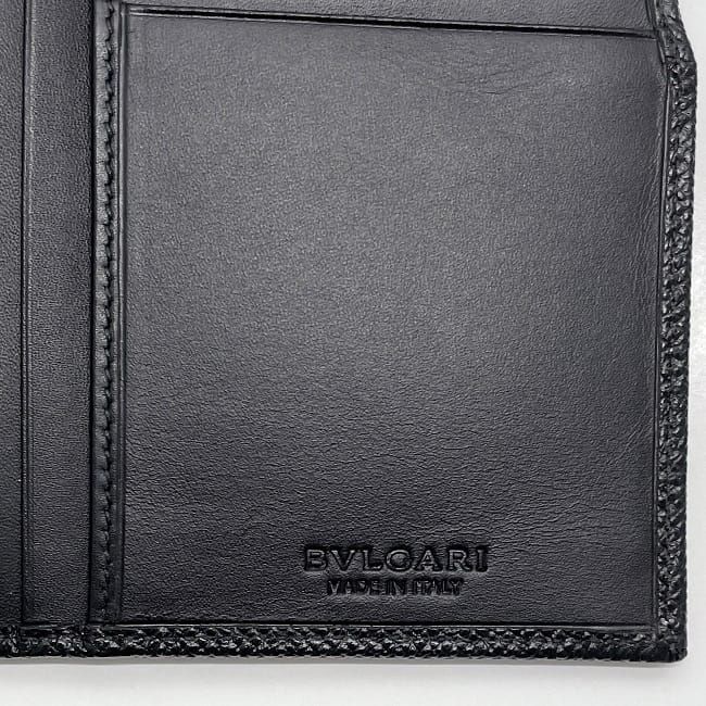 Bulgari Bifold Long Wallet Black Bvlgari Bulgari Excellent Condition Billfold