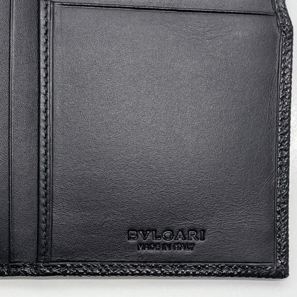 Bulgari Bifold Long Wallet Black Bvlgari Bulgari Excellent Condition Billfold