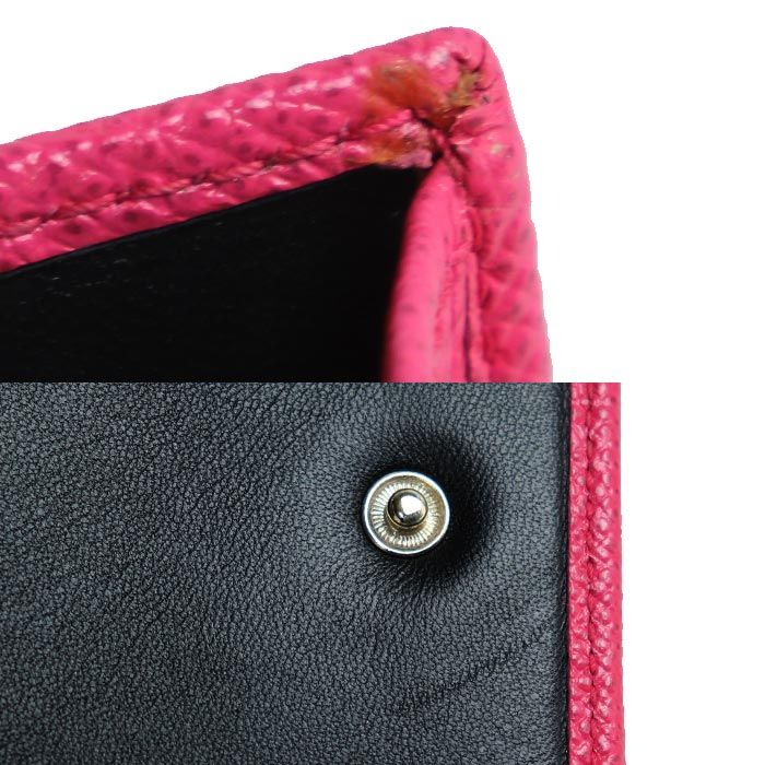Bvlgari Trifold Wallet Pink 289063 Women's Pre-owned