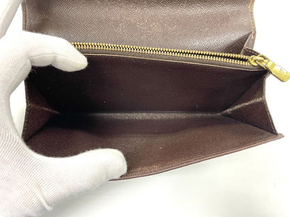 Louis Vuitton Damier Pochette Portmonnais Cles Di Long Wallet N61725 Brown Made