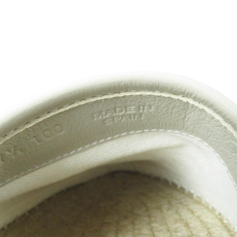 Gucci 466902 GG Canvas Leather Espadrilles Slip-ons Light Beige 37.5 With Box