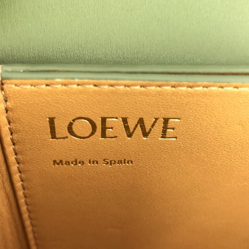 Loewe - Goya Anagram Logo Leather Small Shoulder Bag - Green - Women