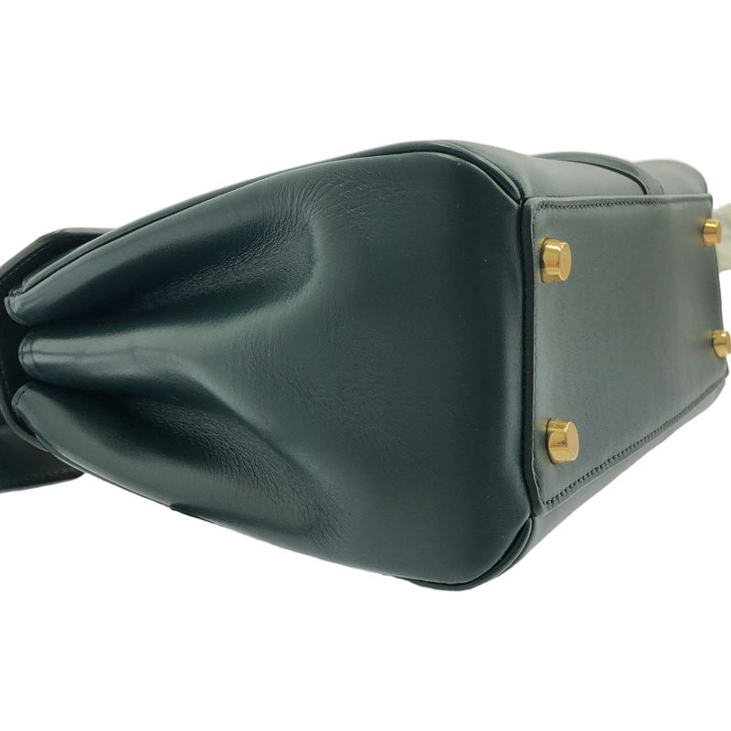 Celine - 16 Caisse Bouzas Small Leather Shoulder Bag - Green - Women's