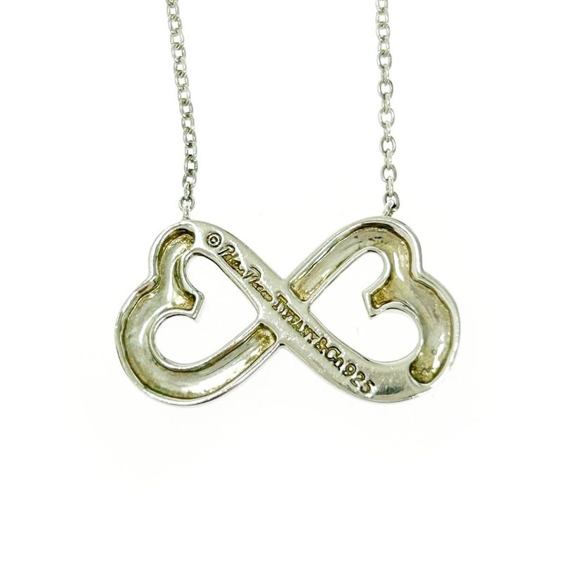 Tiffany & Co Silver Double Loving Heart Necklace 4.4g 925 Engraved 460479