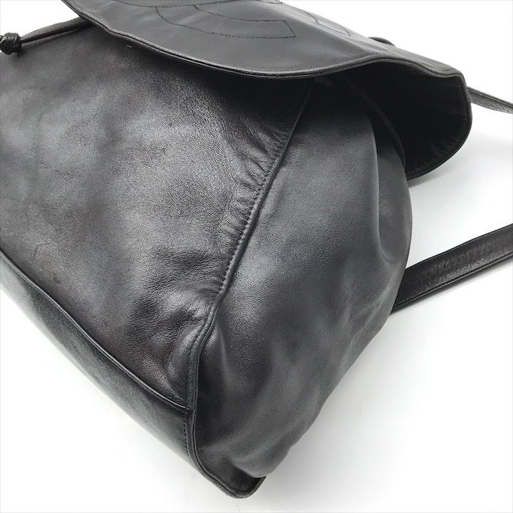 Chanel Jumbo CC Logo Mark Backpack Lambskin Black